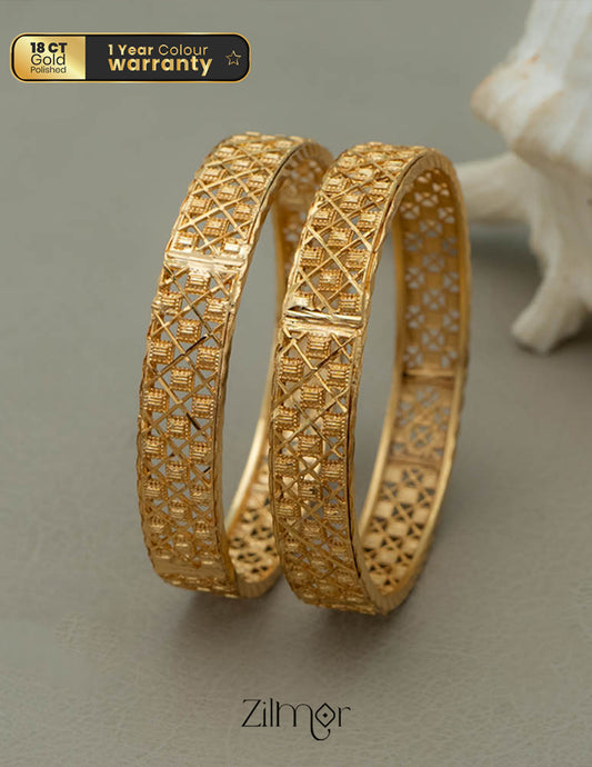 KF101444 - Gold Plated Bangle (pair) 1-Zilmor