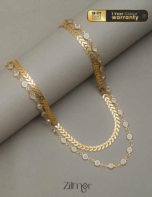 KY101731 - Anti Tarnish layer AD Stone Necklace 1-Zilmor