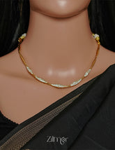 SN1011365 - Premium Antique AD Stone Necklace with Earrings