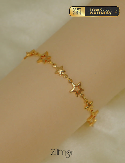 KT1011693- Gold toned Simple Star Bracelet 1-Zilmor