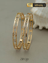 KF101035 - AD stone Bangle (Pair) 1-Zilmor