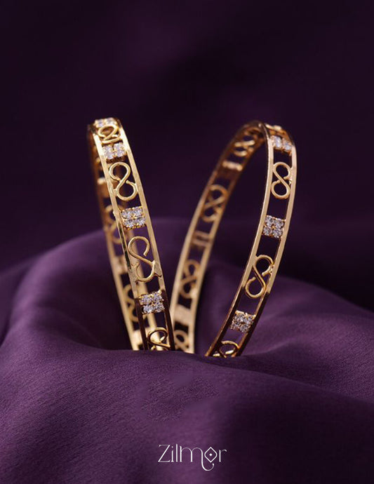 KF101035 - AD stone Bangle (Pair) 2-Zilmor