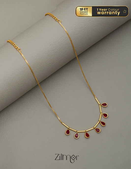 PE101657 - Gold tone Simple Necklace 1-Zilmor