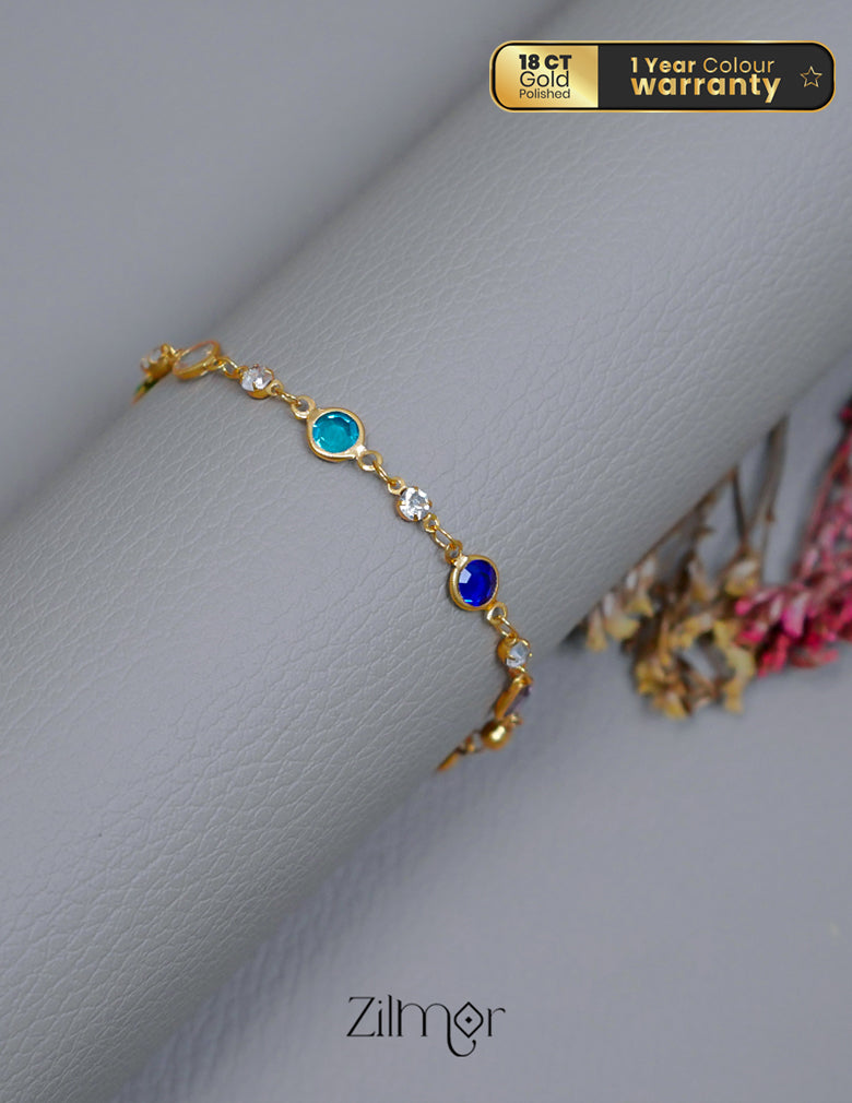KT1011560 - Anti Tarnish Multi Colour Stone Bracelet 1-Zilmor