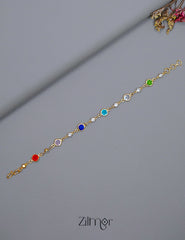 KT1011560 - Anti Tarnish Multi Colour Stone Bracelet 2-Zilmor