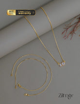 KY1011789 - Simple pendant Necklace & pair Anklet Combo 1-Zilmor