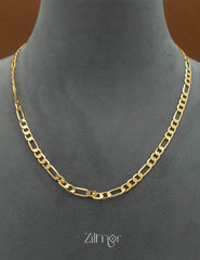KY101539 - Anti Tarnish Figaro Link Chain Necklace 4-Zilmor