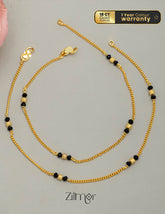 KY101750 - Gold Toned pair Anklet 1-Zilmor