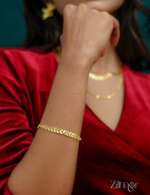 KY101746 - Anti Tarnish Leaf Bracelet 2-Zilmor