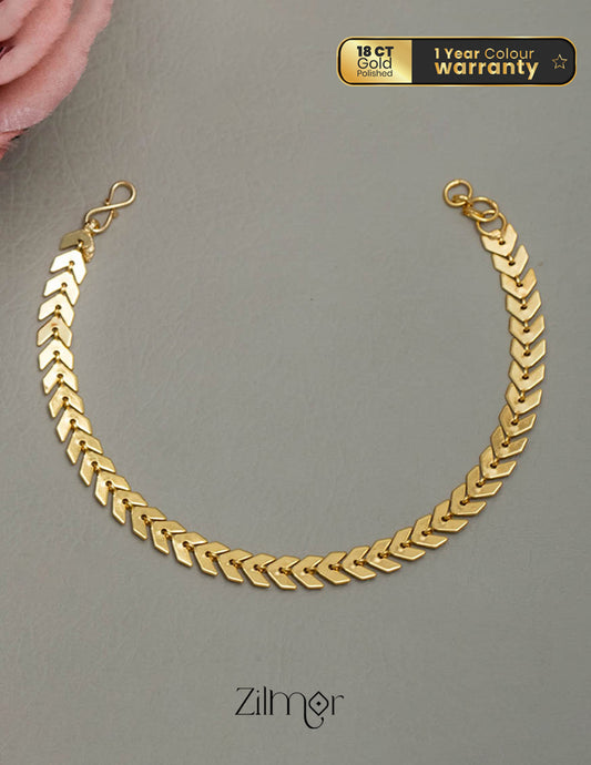 KY101746 - Anti Tarnish Leaf Bracelet 1-Zilmor