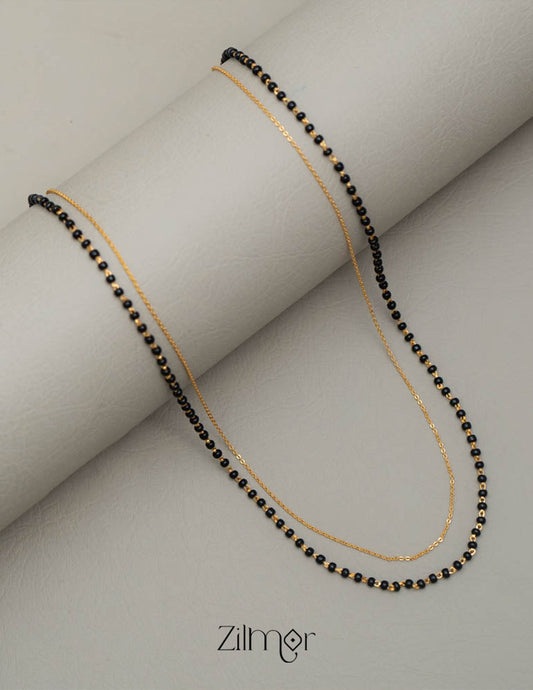 KY101544 - Simple Double layer Necklace 1-Zilmor