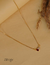 PP1011948- Gold Tone AD Stone Simple Necklace (color option)