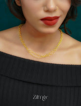 KY101538 - Anti Tarnish Layered Link Necklace Chain 2-Zilmor