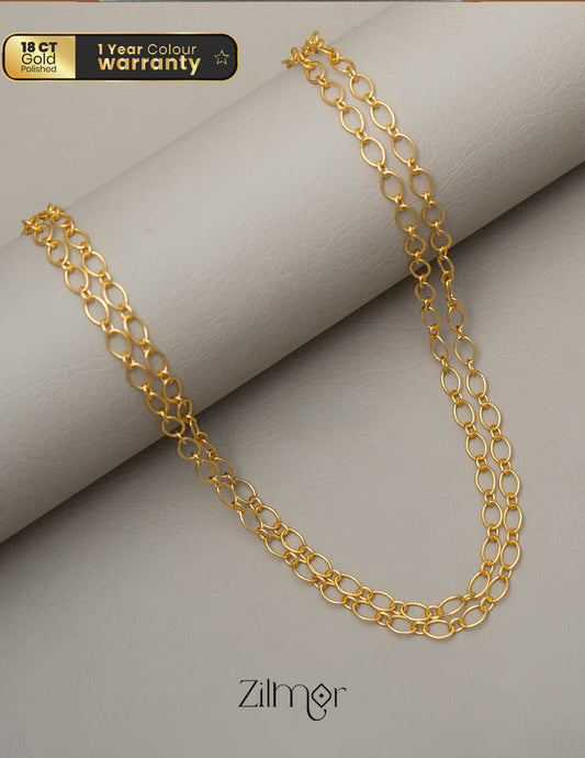 KY101538 - Anti Tarnish Layered Link Necklace Chain 1-Zilmor