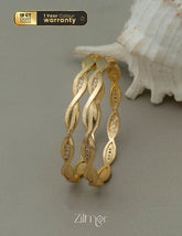 KF101280 - Gold Plated Bangle (pair) 1-Zilmor