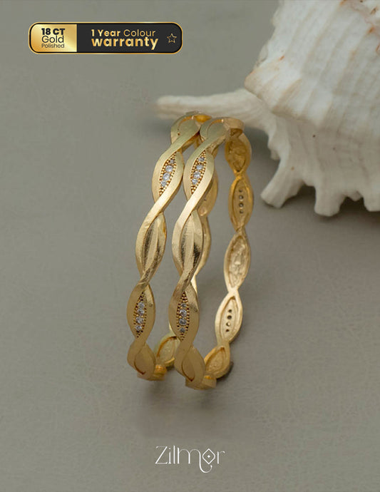 KF101280 - Gold Plated Bangle (pair) 1-Zilmor