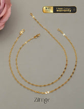 KY101729 - Gold Plated pair Anklet 1-Zilmor