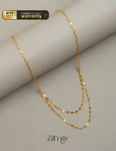 KY101748 - Simple Double layer Necklace 1-Zilmor