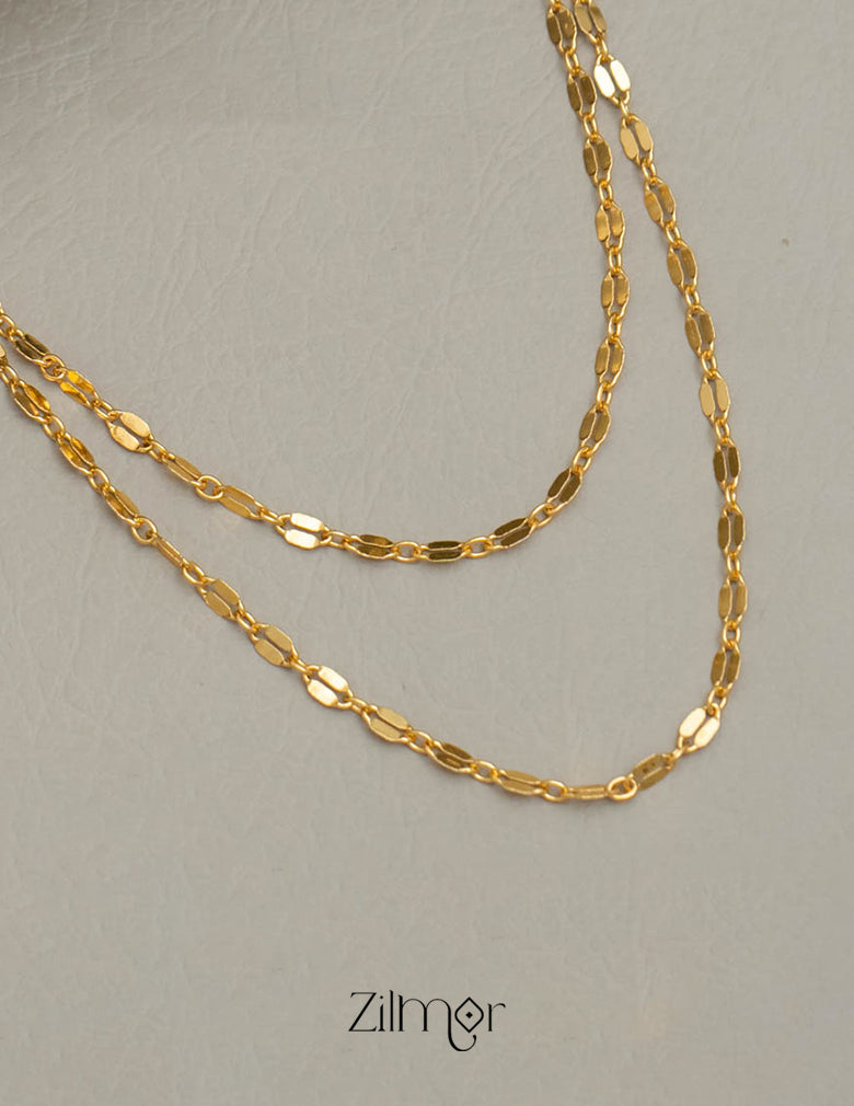 KY101748 - Simple Double layer Necklace 3-Zilmor