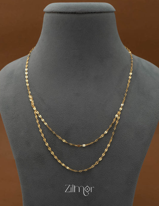 KY101748 - Simple Double layer Necklace 2-Zilmor