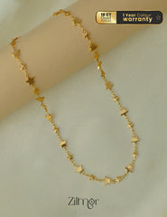 KT1011701 - Anti Tarnish Gold Plated Simple Star Chain Necklace 2-Zilmor