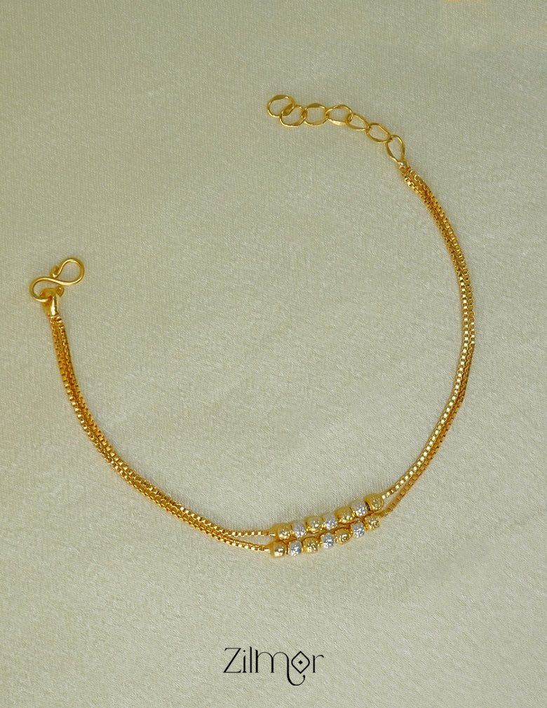 PP1011697- Anti Tarnish Gold Plated Dual Tone Bracelet 3-Zilmor