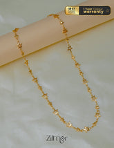 KT1011692- Gold toned Simple Star Chain Necklace 1-Zilmor