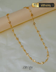 KT1011692- Gold toned Simple Star Chain Necklace 1-Zilmor