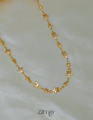 KT1011692- Gold toned Simple Star Chain Necklace 2-Zilmor