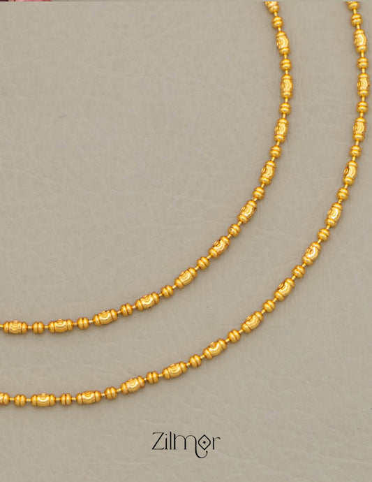 KY101757 - Gold Toned pair Anklet 2-Zilmor