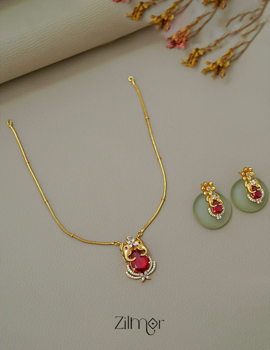 KA1011503 - Antique AD Stone Haati Neckpiece Earrings Set 1-Zilmor