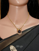 KA1011503 - Antique AD Stone Haati Neckpiece Earrings Set 9-Zilmor