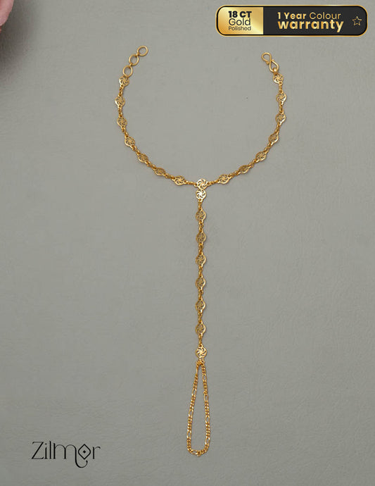 KY101780 - Gold Toned Hand Bracelet 2-Zilmor