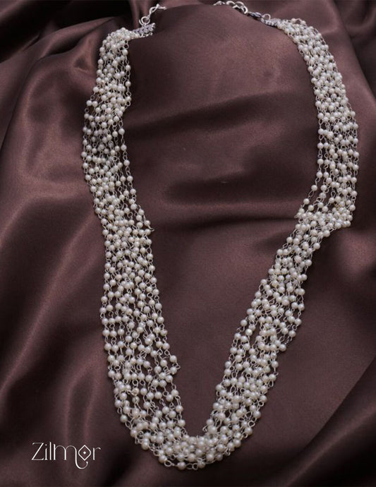 Pearl Layer Long Necklace 2-Zilmor