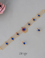 KO101645 -Gold Plated Mango choker with matching Earring 2-Zilmor