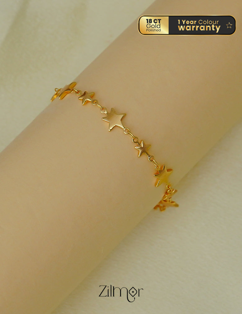 KT1011702- Anti-Tarnish Star Design Bracelet 3-Zilmor