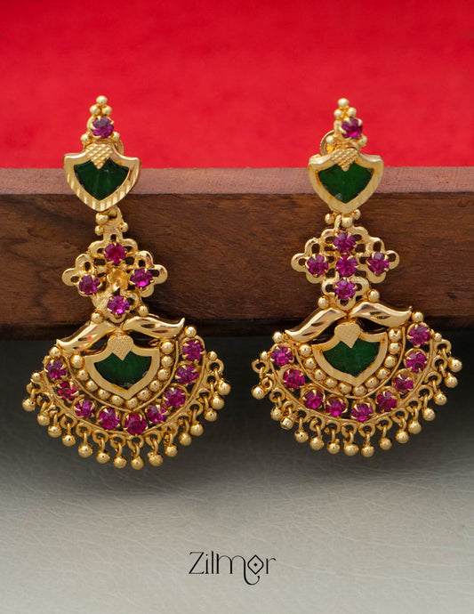 PP101871 - Gold Plated Palakka Earrings 1-Zilmor