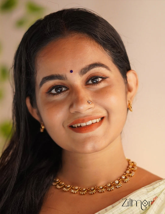 Premium Antique Necklace set with Earring - BH100364