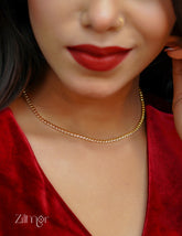 KT1011556 - Anti Tarnish Gold toned Tennis chain Necklace 3-Zilmor