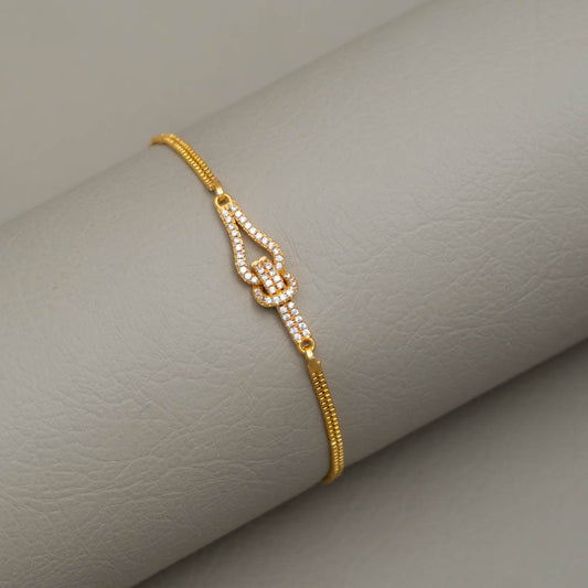 PE101614 - Gold Toned AD Stone Bracelet