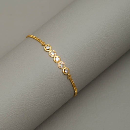 PE101612 - Gold Toned AD Stone Bracelet