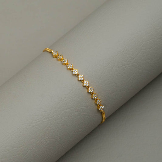 PE101615 - Gold Toned AD Stone Bracelet