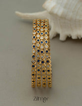 SG100981 - Gold Plated stone bangle 4-Zilmor