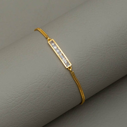 PE101617 - Gold Toned AD Stone Bracelet
