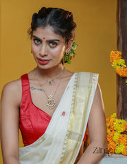 SN101785 - Premium Antique AD Stone Double Layer Long Necklace with Earrings 4-Zilmor