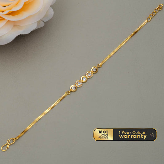 PE101612 - Gold Toned AD Stone Bracelet