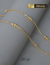 KT1011421 - Gold Toned pair Anklet 1-Zilmor