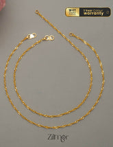 KY101665 - Gold Toned pair Anklet 1-Zilmor