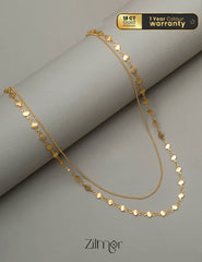 KY101536 - Anti Tarnish Dot Layered chain Necklace 1-Zilmor
