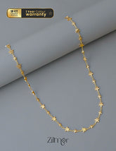 KT1011701 - Anti Tarnish Gold Plated Simple Star Chain Necklace 1-Zilmor